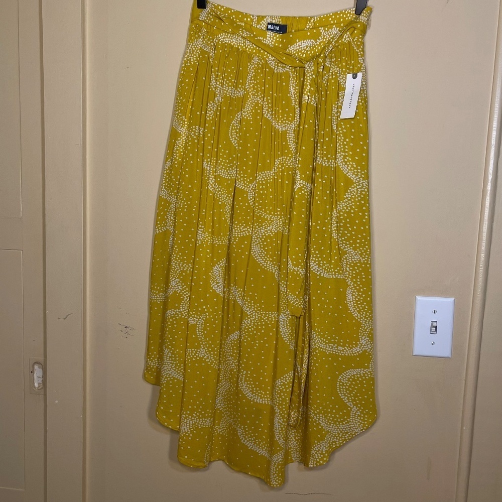 Anthropologie Yellow and White Skirt - Picture 2 of 10